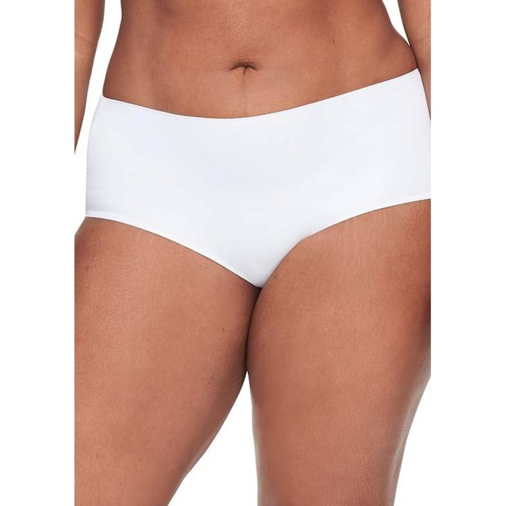 Womens White Seamless Hipster Panties Mid Rise Full Coverage No Show Briefs